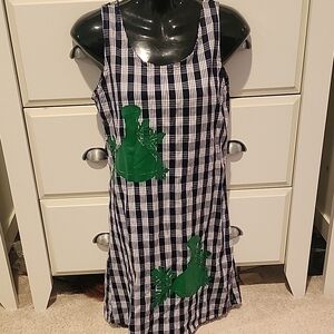 Vintage YOYO'S HAWAII Palaka Tank Dress With Poi Pounder Design